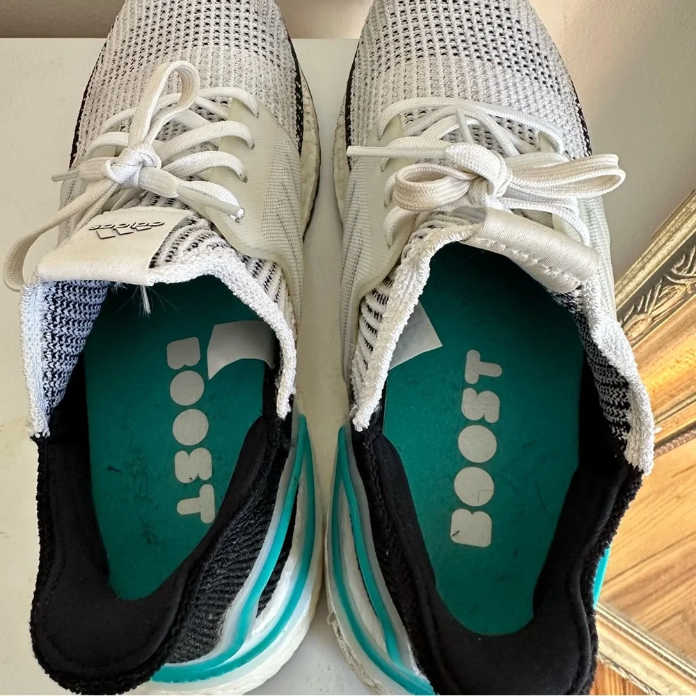 Adidas Ultra Boost 19‎ White Royal Sneakers Mens 8.5